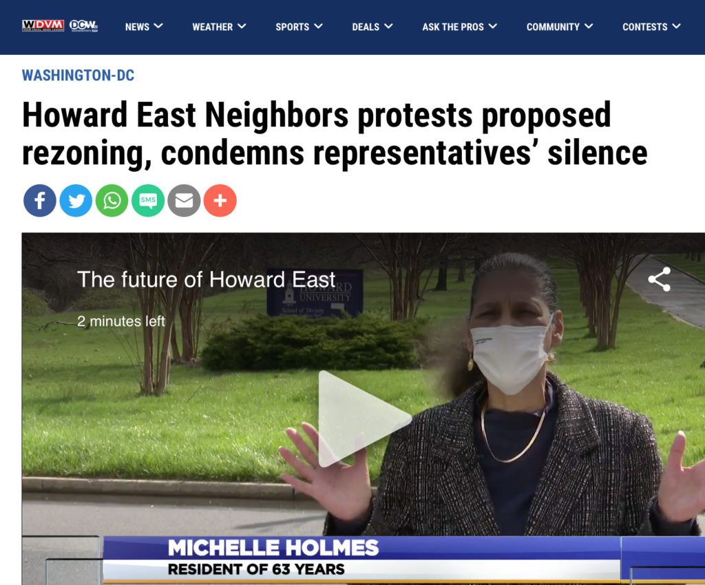 Howard east neighbors interviewed by WDMV CW affiliate